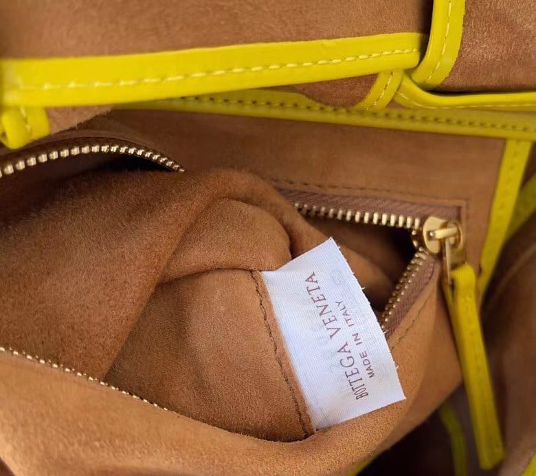 Bottega Veneta Arco Small Bag In Yellow Intrecciato Leather