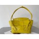 Bottega Veneta Arco Small Bag In Yellow Intrecciato Leather