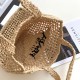 Prada Small Tote Bag In Beige Woven Raffia