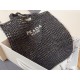 Prada Large Tote Bag In Black Woven Raffia