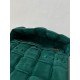 Bottega Veneta Chain Cassette Bag In Green Intrecciato Suede Calfskin