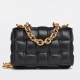 Bottega Veneta Chain Cassette Bag In Black Intrecciato Lambskin