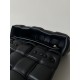 Bottega Veneta Chain Cassette Bag In Black Intrecciato Lambskin