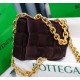 Bottega Veneta Chain Cassette Bag In Fondant Intrecciato Suede Calfskin