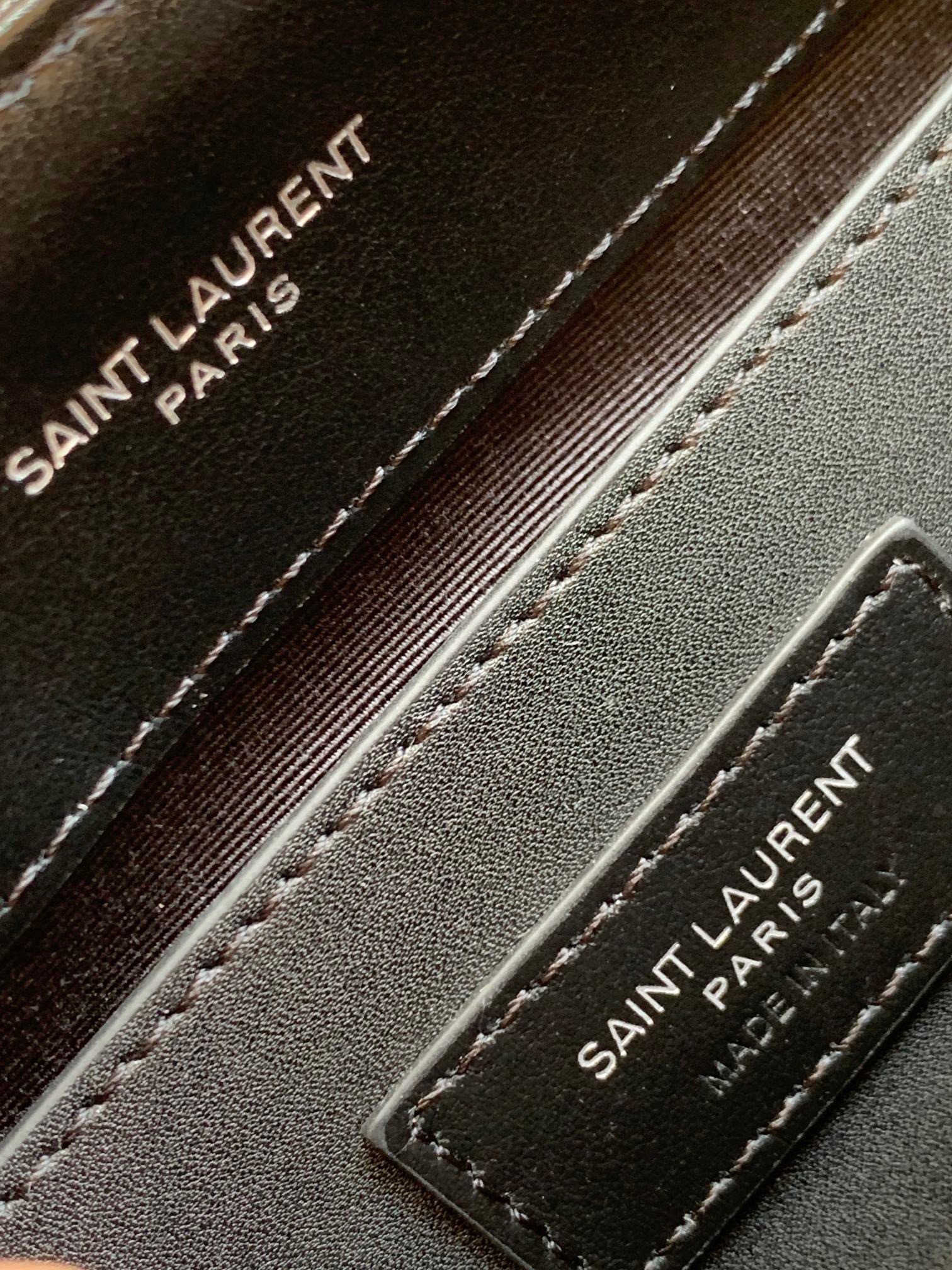 Saint Laurent LouLou Small Chain Bag In All Black Quilted Calfskin