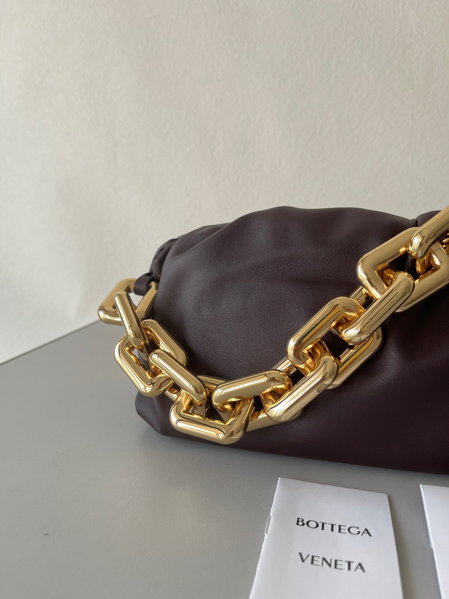 Bottega Veneta The Chain Pouch Bag In Fondant Calfskin