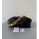 Bottega Veneta The Chain Pouch Bag In Black Calfskin