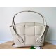 Bottega Veneta Arco Medium Bag In White Intrecciato Calfskin