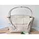 Bottega Veneta Arco Medium Bag In White Intrecciato Calfskin