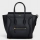 Celine Micro Luggage Tote Bag In Black Smooth Calfskin