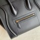 Celine Micro Luggage Tote Bag In Black Smooth Calfskin