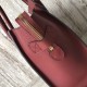 Celine Micro Luggage Tote Bag In Dark Red Drummed Calfskin