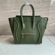 Celine Micro Luggage Tote Bag In Khaki Green Drummed Calfskin