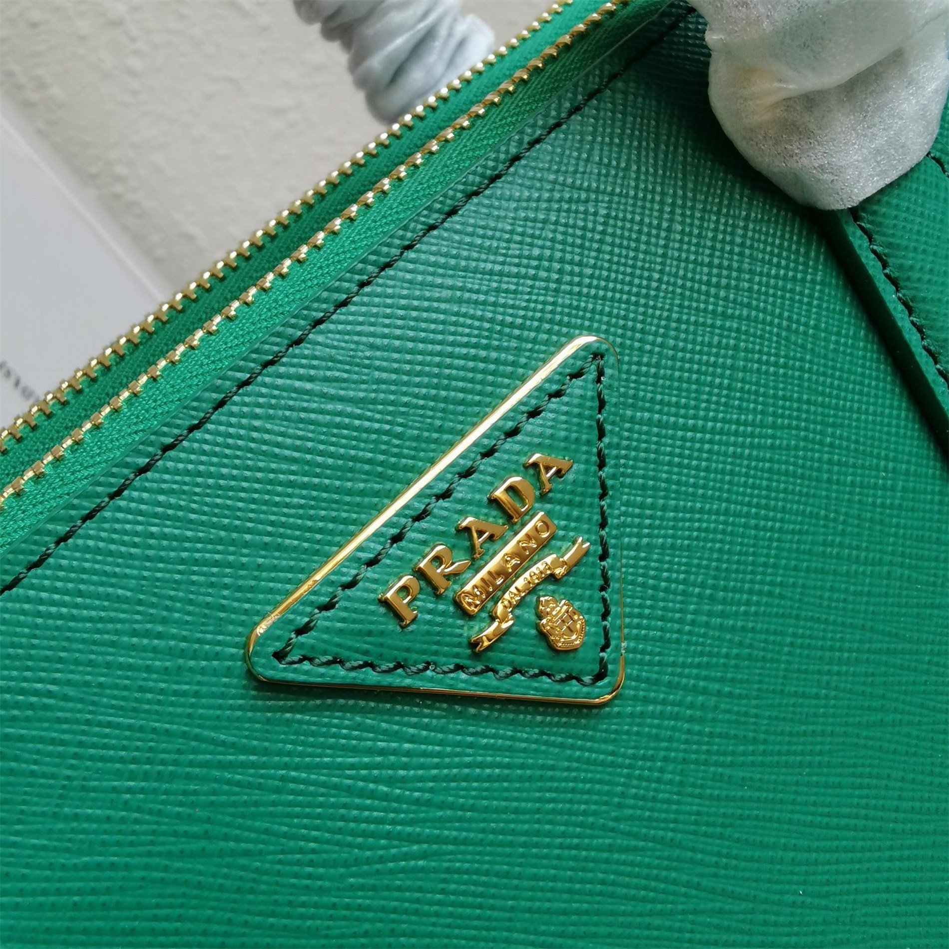 Prada Galleria Medium Bag In Mango Saffiano Leather