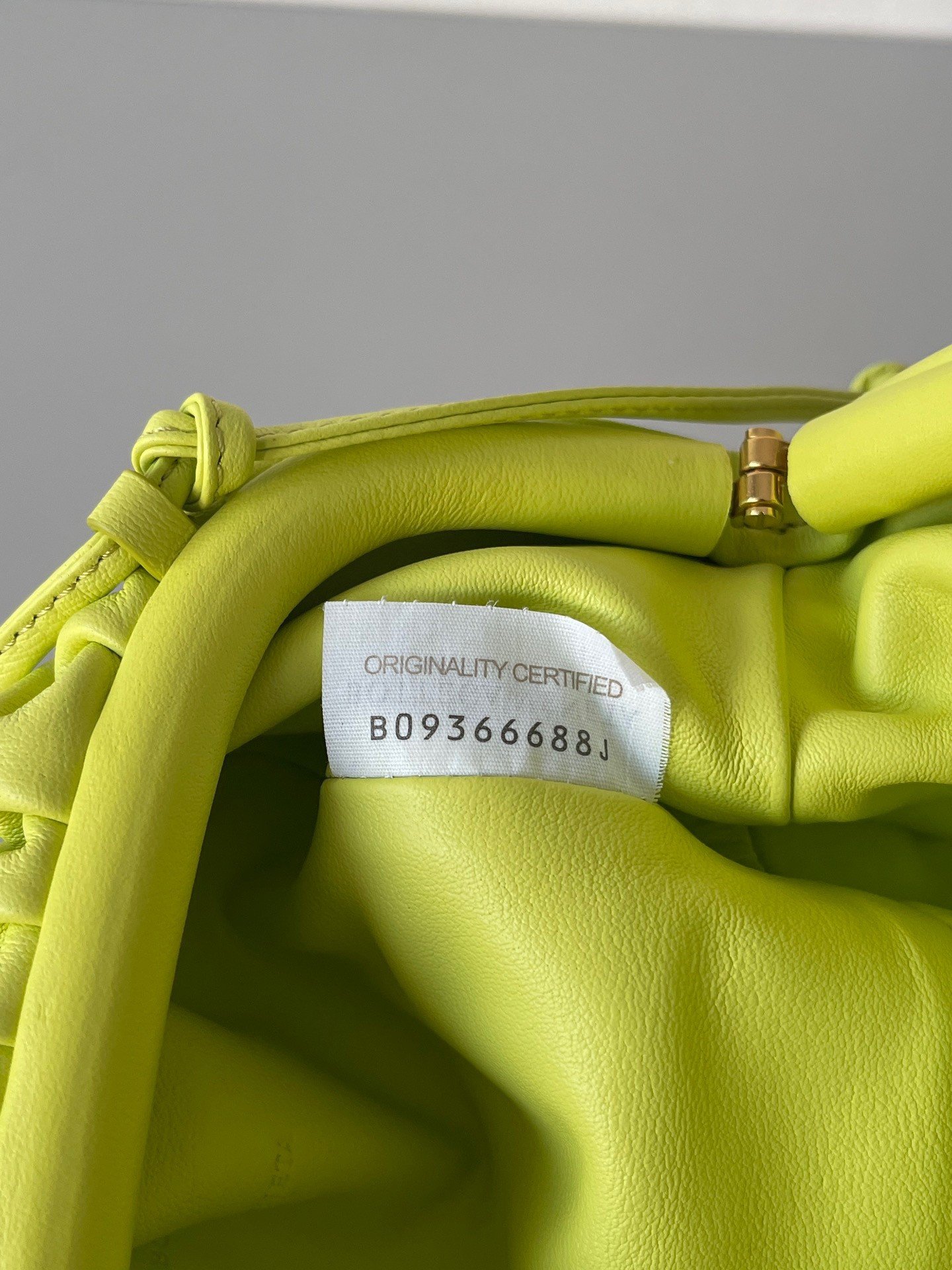 Bottega Veneta Mini Pouch with Strap in Kiwi Calfskin