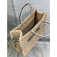 Dior Large Book Tote Bag In Beige Cannage Shearling