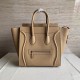 Celine Mini Luggage Tote Bag In Dune Drummed Calfskin