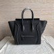 Celine Mini Luggage Tote Bag In Black Drummed Calfskin