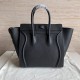 Celine Mini Luggage Tote Bag In Black Drummed Calfskin