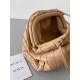 Bottega Veneta Mini Pouch with Strap in Almond Intrecciato Lambskin