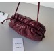 Bottega Veneta Mini Pouch with Strap in Bordeaux Intrecciato Lambskin