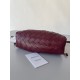 Bottega Veneta Mini Pouch with Strap in Bordeaux Intrecciato Lambskin