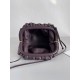 Bottega Veneta Mini Pouch with Strap in Grape Intrecciato Lambskin