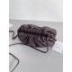 Bottega Veneta Mini Pouch with Strap in Grape Intrecciato Lambskin