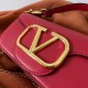 Valentino Loco Small Shoulder Bag In Red Calfskin