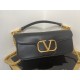 Valentino Loco Large Shoulder Bag In Black Calfskin