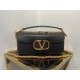 Valentino Loco Large Shoulder Bag In Black Calfskin