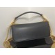 Valentino Loco Large Shoulder Bag In Black Calfskin