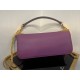 Valentino Loco Large Shoulder Bag In Purple Calfskin