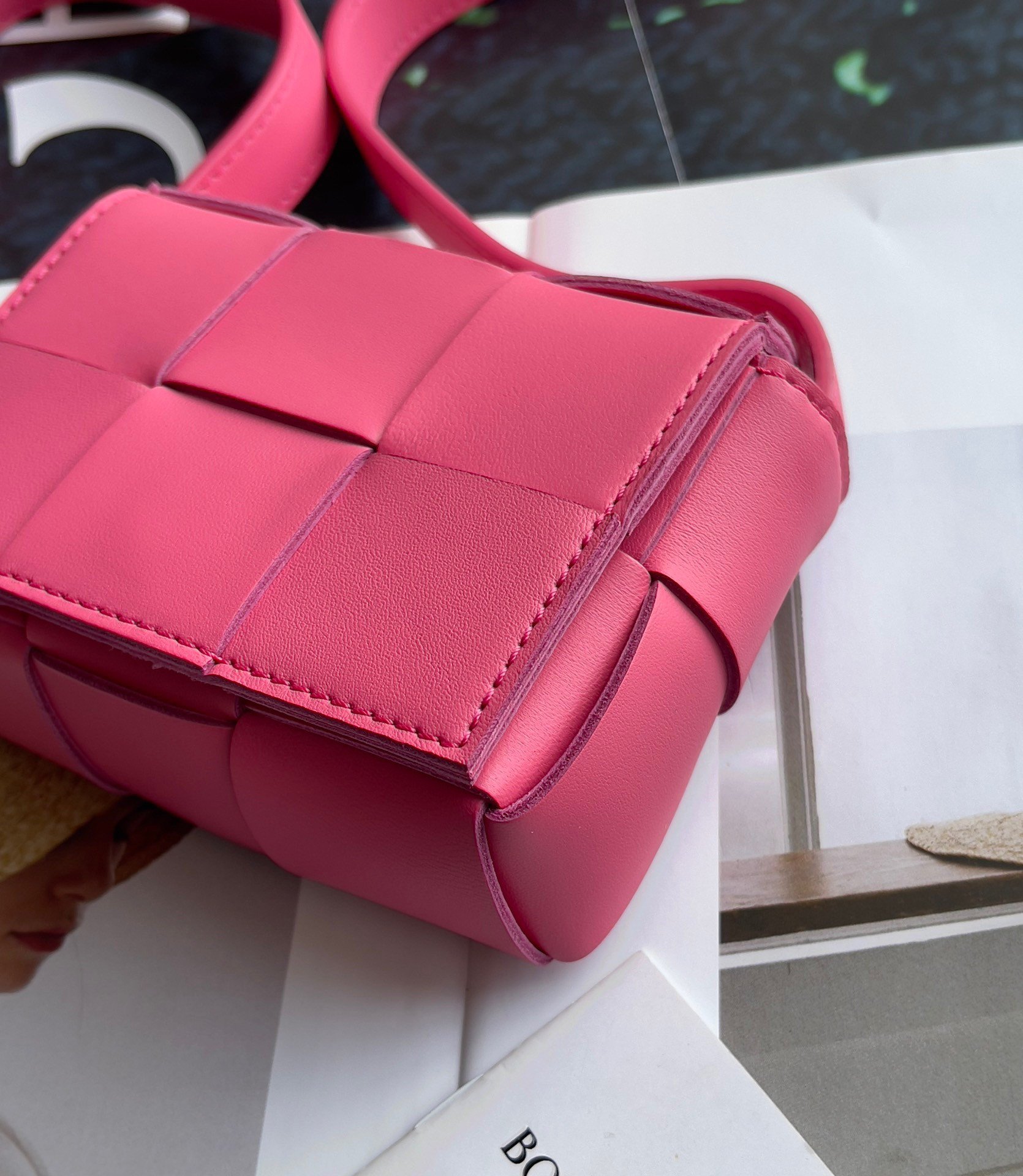 Bottega Veneta Candy Cassette Bag In Cranberry Lambskin