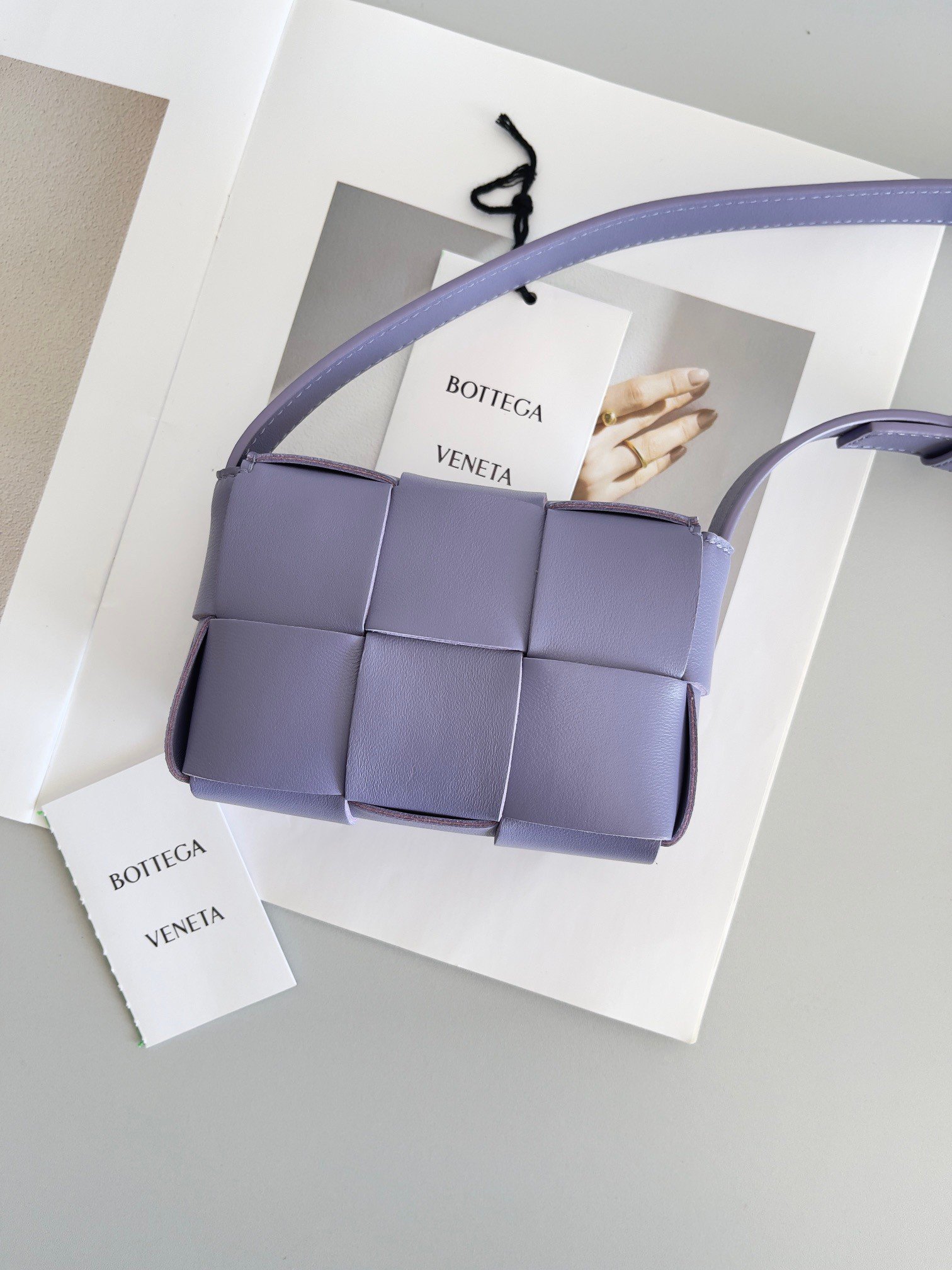 Bottega Veneta Candy Cassette Bag In Wisteria Lambskin