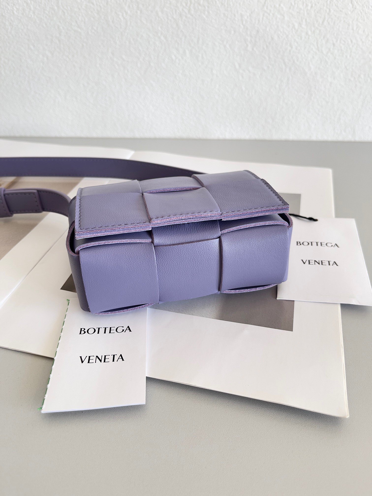 Bottega Veneta Candy Cassette Bag In Wisteria Lambskin