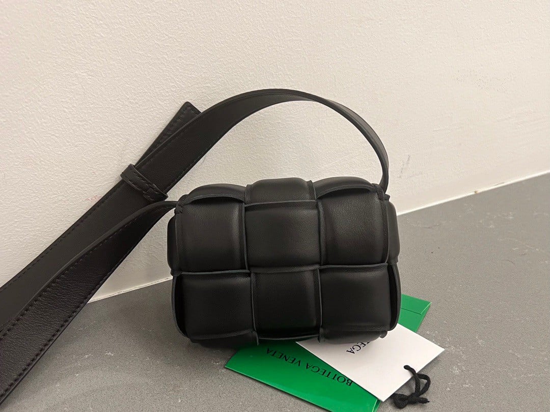 Bottega Veneta Candy Padded Cassette Bag In Black Lambskin