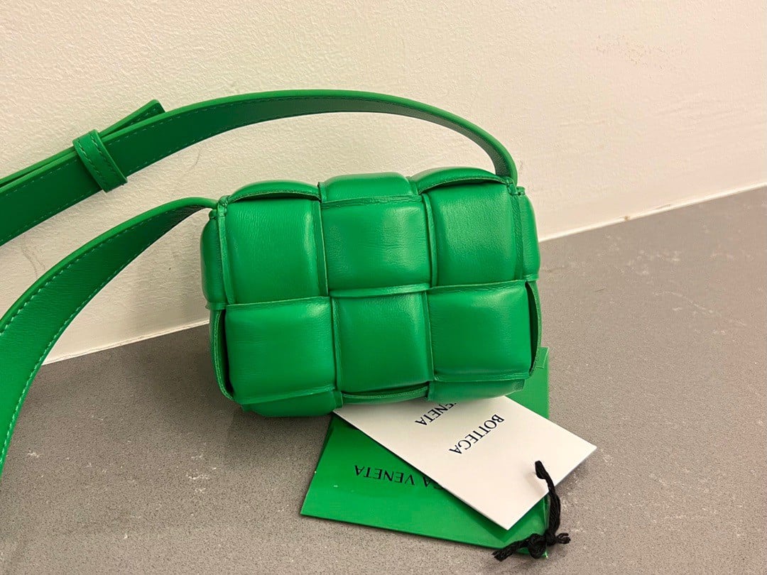 Bottega Veneta Candy Padded Cassette Bag In Parakeet Lambskin