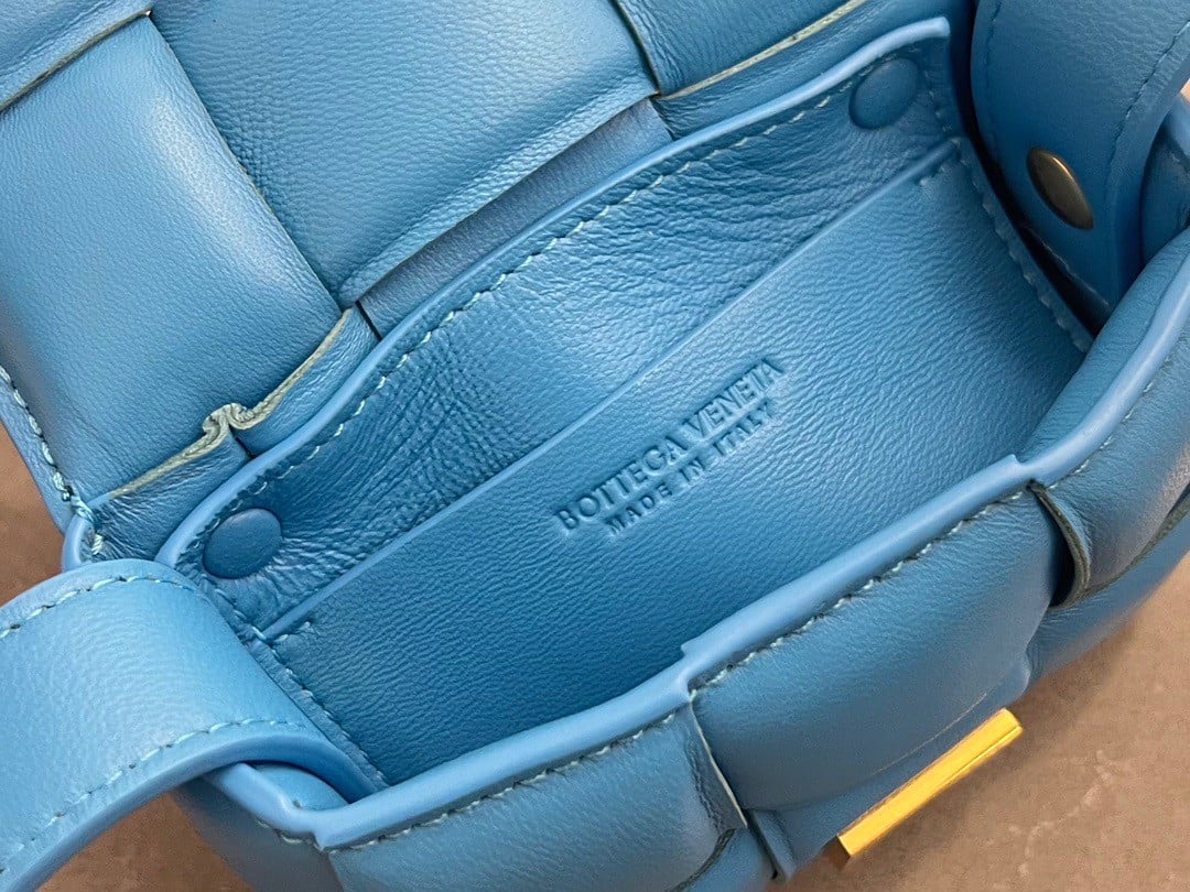 Bottega Veneta Candy Padded Cassette Bag In Pool Lambskin