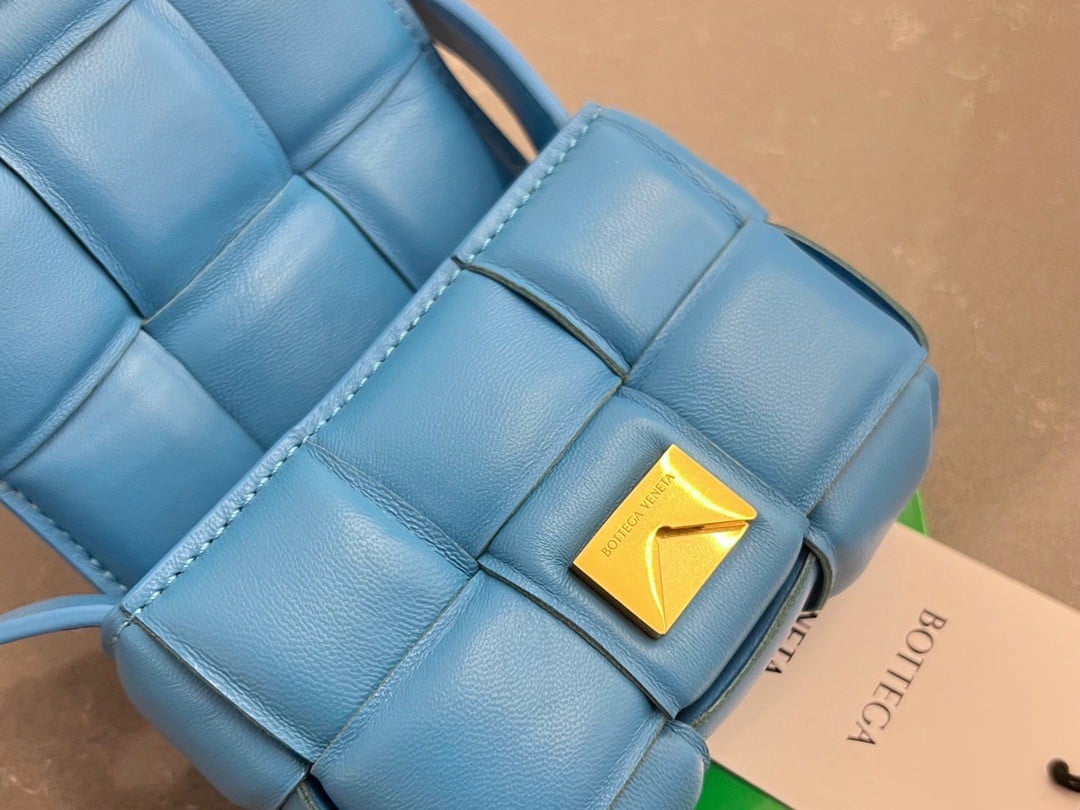 Bottega Veneta Candy Padded Cassette Bag In Pool Lambskin