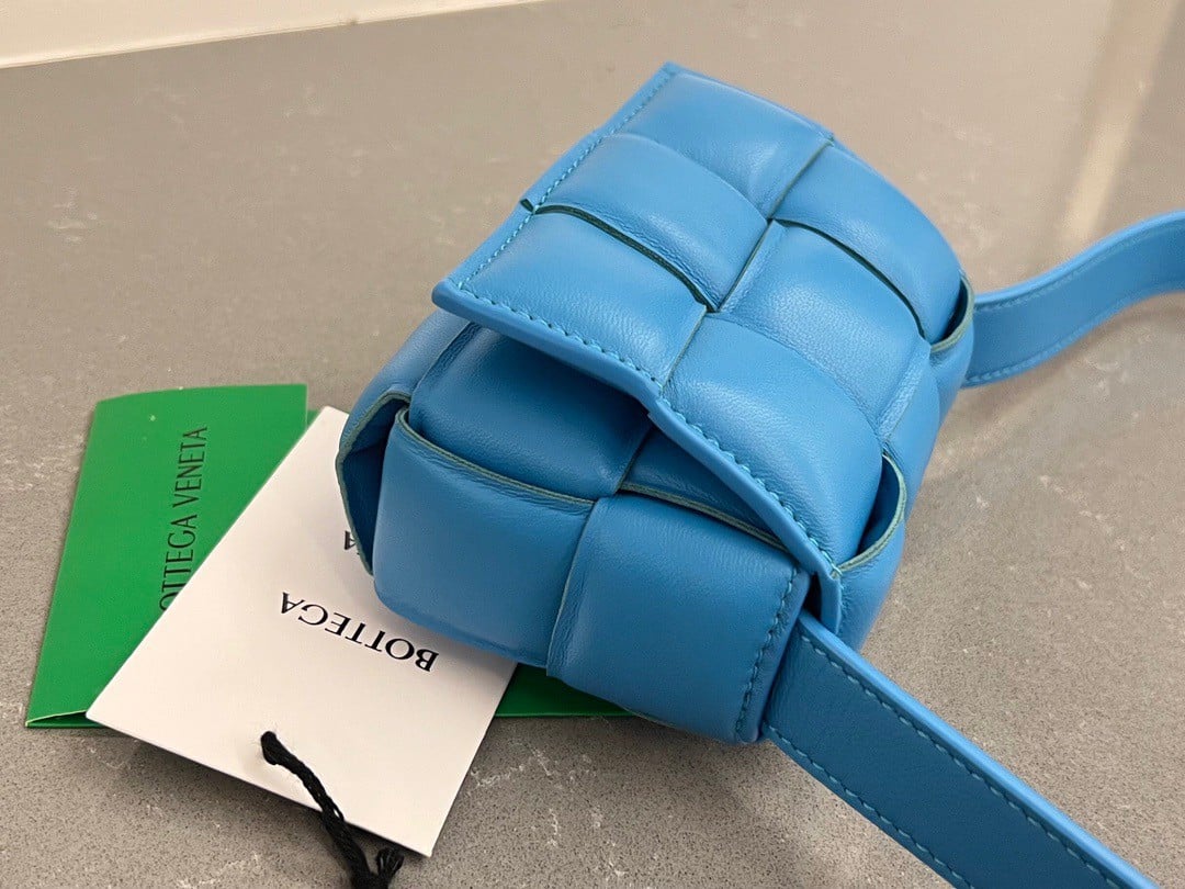 Bottega Veneta Candy Padded Cassette Bag In Pool Lambskin