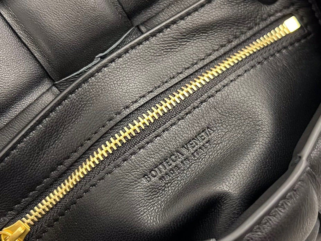 Bottega Veneta Small Padded Cassette Bag In Black Lambskin