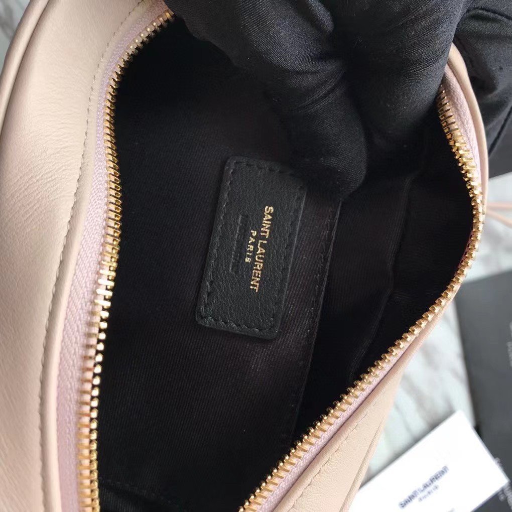 Saint Laurent Lou Camera Bag In Beige Quilted Leather