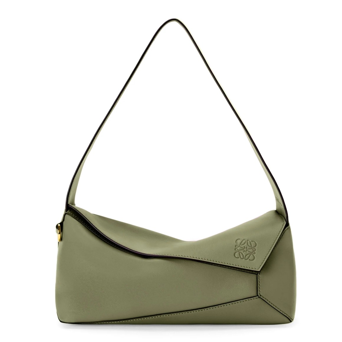 Loewe Puzzle Hobo Bag In Green Nappa Calfskin