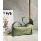 Loewe Puzzle Hobo Bag In Green Nappa Calfskin