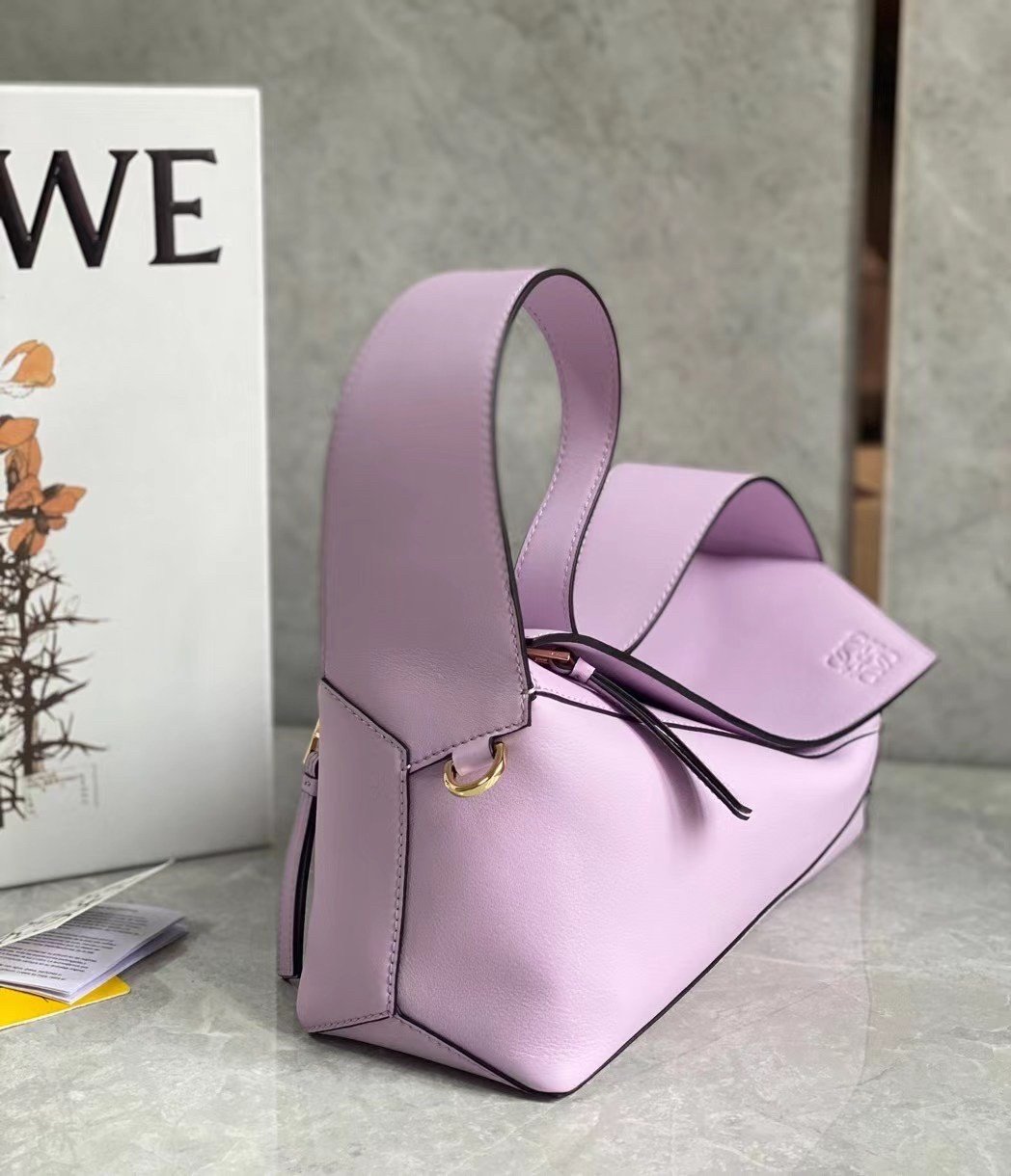 Loewe Puzzle Hobo Bag In Pink Nappa Calfskin