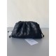 Bottega Veneta Mini Pouch with Strap in Black Intrecciato Lambskin