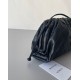 Bottega Veneta Mini Pouch with Strap in Black Intrecciato Lambskin