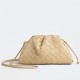 Bottega Veneta Mini Pouch with Strap in Porridge Intrecciato Lambskin