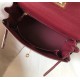 Hermes Kelly 25cm Retourne Bag in Bordeaux Clemence Leather GHW